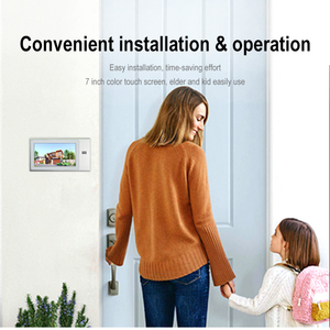 Lermom-Sistema de portero inteligente, 7 pulgadas, videoportero de 4 cables con cubierta de lluvia, 1 V, 1 juego para la seguridad del hogar de villa - Product Image 4