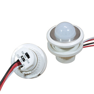 Pequeño interruptor de luz de techo Detector de movimiento Pir temporizador detección inteligente ajustable tira de luz LED sensor de movimiento de 360 grados