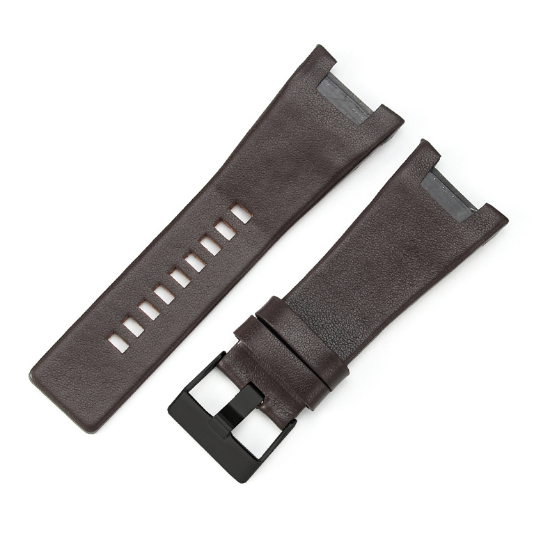 3-smooth brown&black buckle