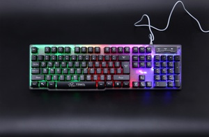 The New LED Colorful <strong>Keyboard</strong> and Mouse Combination Wired USB 104 Keys Ergonomic <strong>Keyboard</strong> Mouse Set Is Suitable for Gamer - Product Image 2