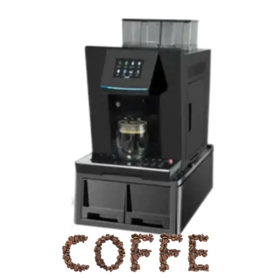 Fabrika fiyat profesyonel çift kazan yapısı dört dil seçeneği tam otomatik kahve makinesi "çin siyah elektrik 1200