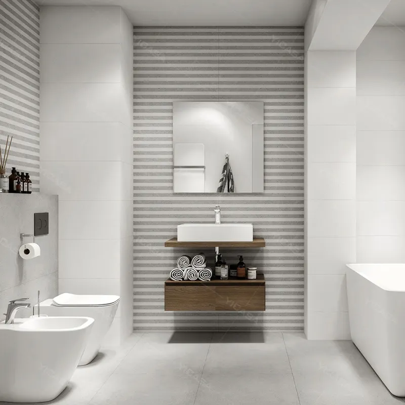 24 inç ucuz banyo Vanity setleri aynalı dolap ve ecza dolabı