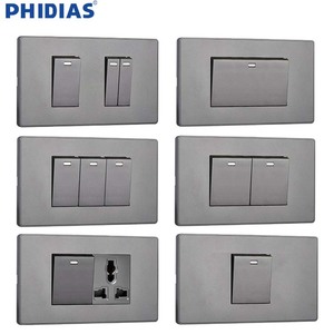 Abd standart kontrol işık 1 gang anahtarı + MF soket renkli boyalı 1/2/3 Gang 1 yollu elektrikli ev duvar anahtarları ve prizler. - Product Image 1