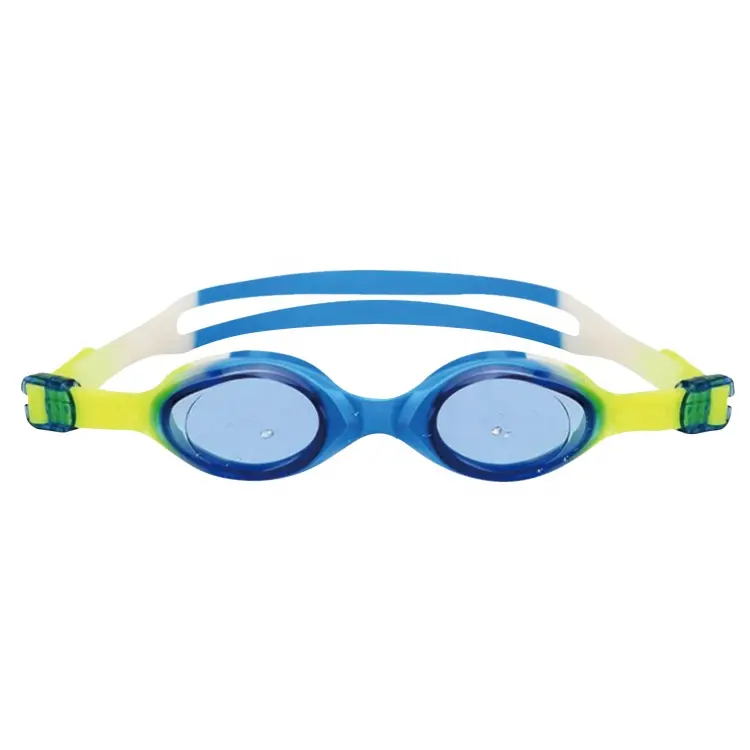 Lunettes de natation colorées en silicone anti-buée pour enfants avec oreillettes vente en gros