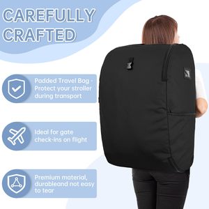 Trọng lượng nhẹ độn xe Ghế Du Lịch Túi thời trang có thể gập lại trẻ sơ sinh xe ghế xe đẩy cổng kiểm tra túi máy bay & Doona tương thích - Product Image 6