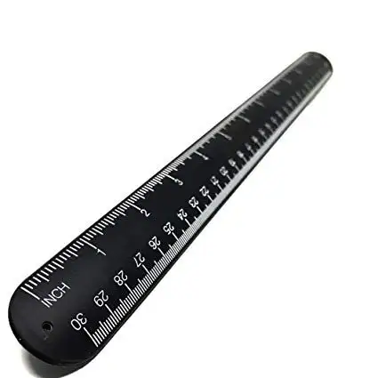 300mm length Silicon Ruler Slap Bracelet Silicon Ruler Slap Bracelet Black Color Ruler Slap Bracelet For Child