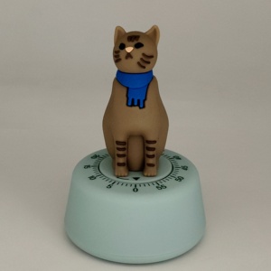 クリエイティブ3D猫型60分カウントダウンクロック機械多機能ダイヤルタイマーミニLED学生オフィス/キッチン使用かわいい - Product Image 6