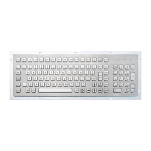 103 <strong>Keys</strong> Full-Size Industrial Metal <strong>Keyboard</strong> with Numeric Keypad for Kiosk Applications - Product Image 1