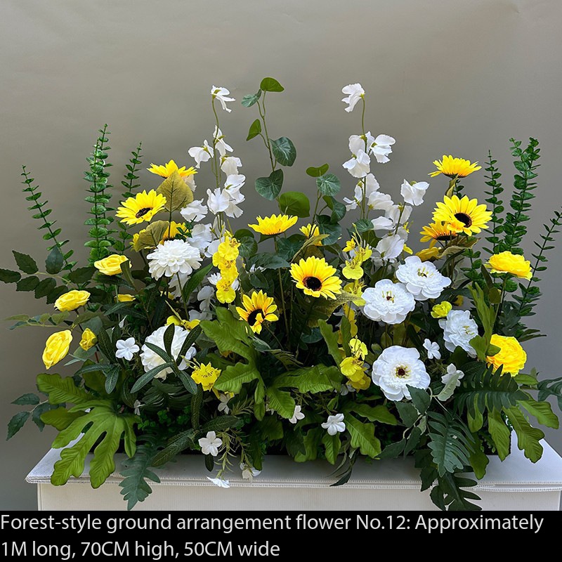 12Dépôt d'ensemble de paysage de plantes artificielles
