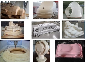 Trabajo pesado de alta precisión automático carpintería 360 grados 5 ejes 3d foto tallado CNC Router con Italia 2 eje rotativo motor