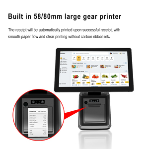 เครื่องบันทึกเงินสดระบบ POS แบบออลอินวัน พร้อมหน้าจอสัมผัส สำหรับร้านอาหาร ร้านค้าปลีก รองรับ Windows 10 พร้อมเครื่องพิมพ์ใบเสร็จ - Product Image 3