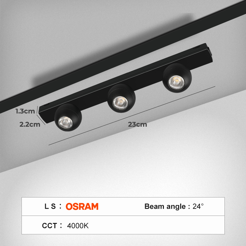 โคมไฟหัวบอล GN/3 133mm 6W สีดำ