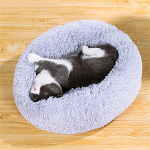 Calming Donut Cuddler Dog Bed,Shag Faux Fur Cat Bed Washable Round <strong>Pillow</strong> <strong>Pet</strong> Bed(<strong>30</strong>&quot;/36&quot;/43&quot;) for Small Medium Dogs Cats - Product Image 4