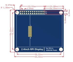 Емкостный сенсорный экран <span class=keywords><strong>Raspberry</strong></span> <span class=keywords><strong>Pi</strong></span> 2,4 дюймов цветной ЖК-дисплей на основе тонкоплёночной технологии совместим с <span class=keywords><strong>Raspberry</strong></span> <span class=keywords><strong>Pi</strong></span> 3A + / 3B +
