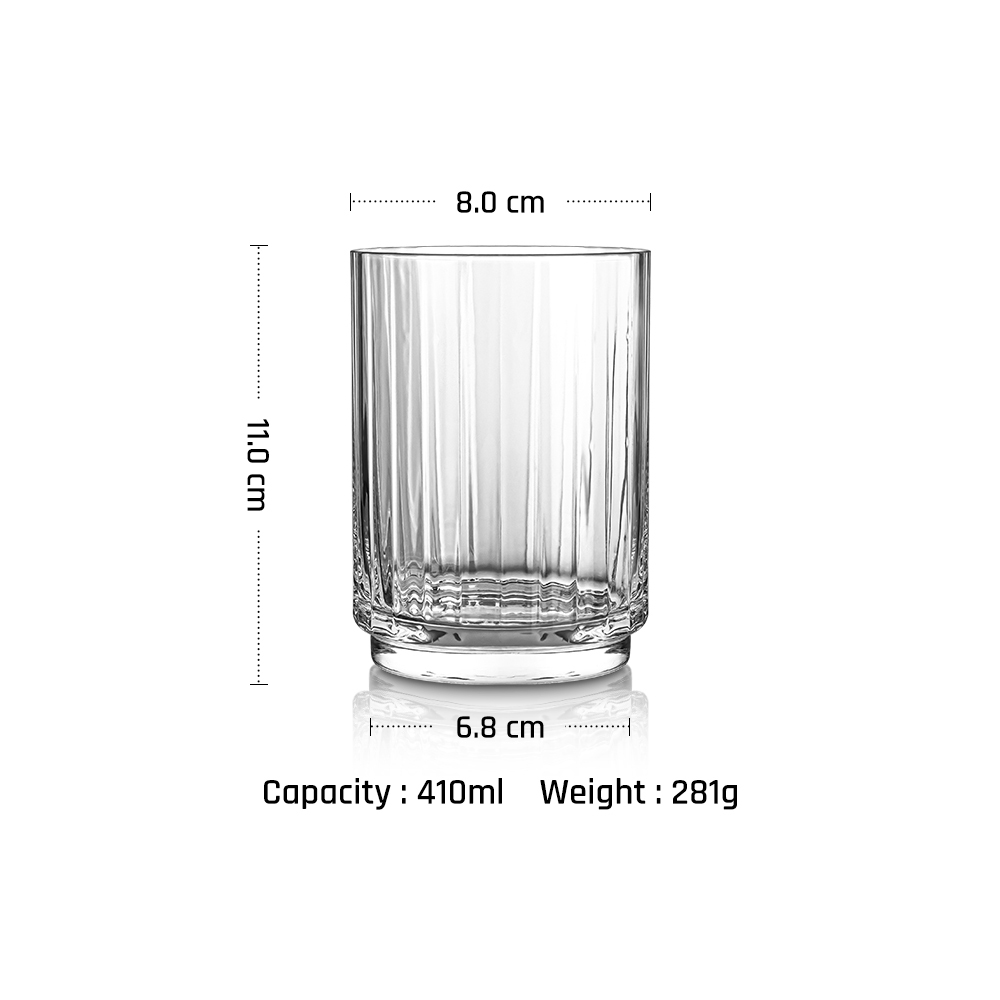 Bicchiere da whisky trasparente
