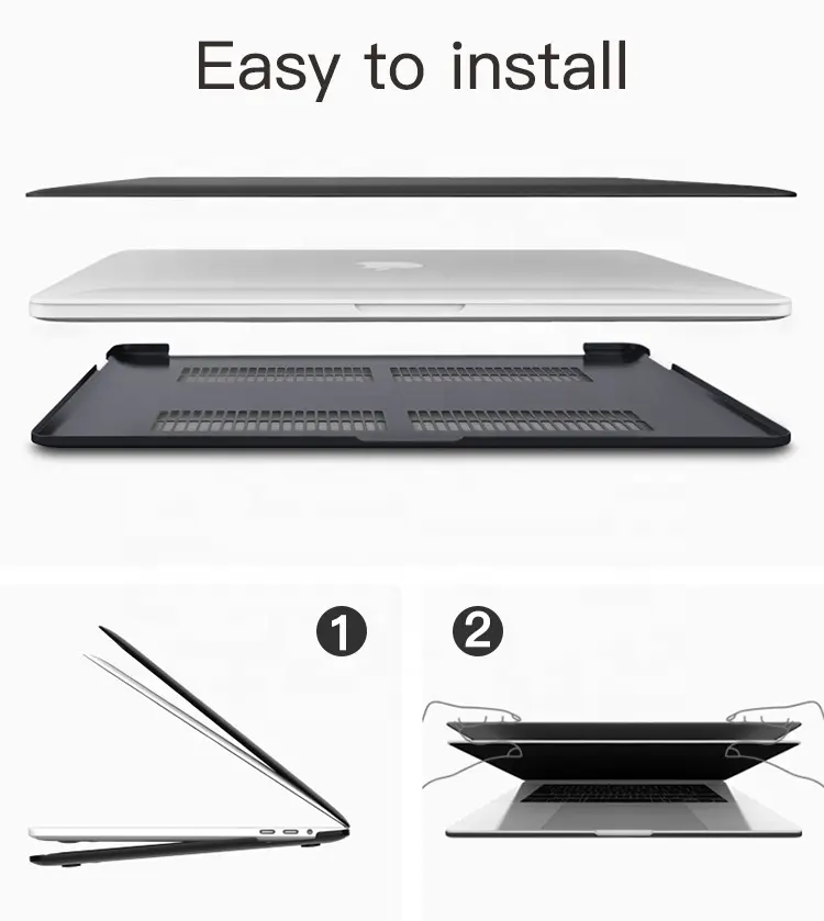 Casing Laptop Desain Cetak Kustom untuk Apple Macbook Mac Buku Air Pro Retina Bar Sentuh Baru 11 12 13 15 Inci Penutup 13.3 Tas Cangkang