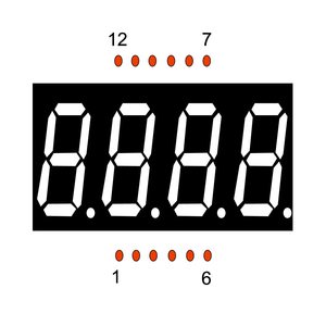 Werkslieferung 4-Zahl-Display 0,8 Zoll 7 Segmente Led-Display 0,8 Zoll 4 Stellen 7 Segmente Anzeige für sieben Segmente Digitalteller