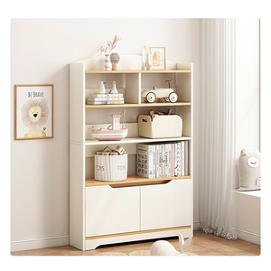 Özelleştirilmiş modern kitaplık tasarım ahşap vitrin basit kitaplık ahşap kütüphane kitap rafı arka panel ile endüstriyel kitaplar - Product Image 3