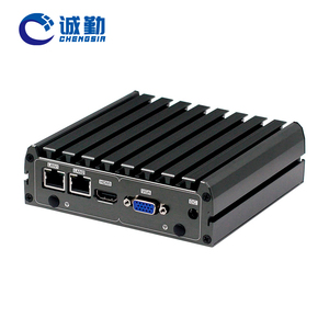2 Lan Barebone Mini-PC Nano Quad Core Celeron J1900 N4200 E3845 1Com RJ45 Cloud-Terminal Lüfter loses industrielles Mini-Computer gehäuse - Product Image 2