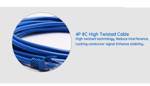 Fabrika özelleştirilmiş 1m 2m 5m 10m Internet Ethernet Rj45 8p8c Utp ağ yama kablosu iletişim Cat6 - Product Image 6