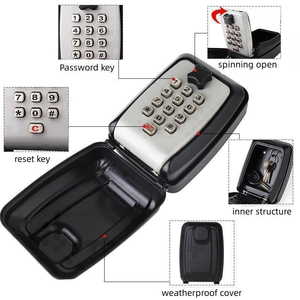 3 haneli kombinasyon Lockbox taşınabilir duvara monte ve asılı anahtar ev tuşları için güvenli kilit kutusu - Product Image 5