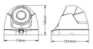 1/3 "CMOS đen/trắng 4.0MP kim loại Dome STARVIS 0.001Lux AHD/TVI/CVI/CVBS 4in1 máy ảnh 3.6 mét Board Ống kính 3 cái IR-LED tầm nhìn ban đêm - Product Image 4