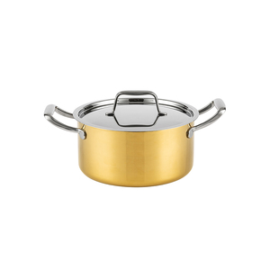 Hot bán vàng PVD bên ngoài 5 cái đồ dùng nhà bếp thép không gỉ saucepot và chảo <span class=keywords><strong>Cookware</strong></span> Set cho nấu ăn hầm - Product Image 2