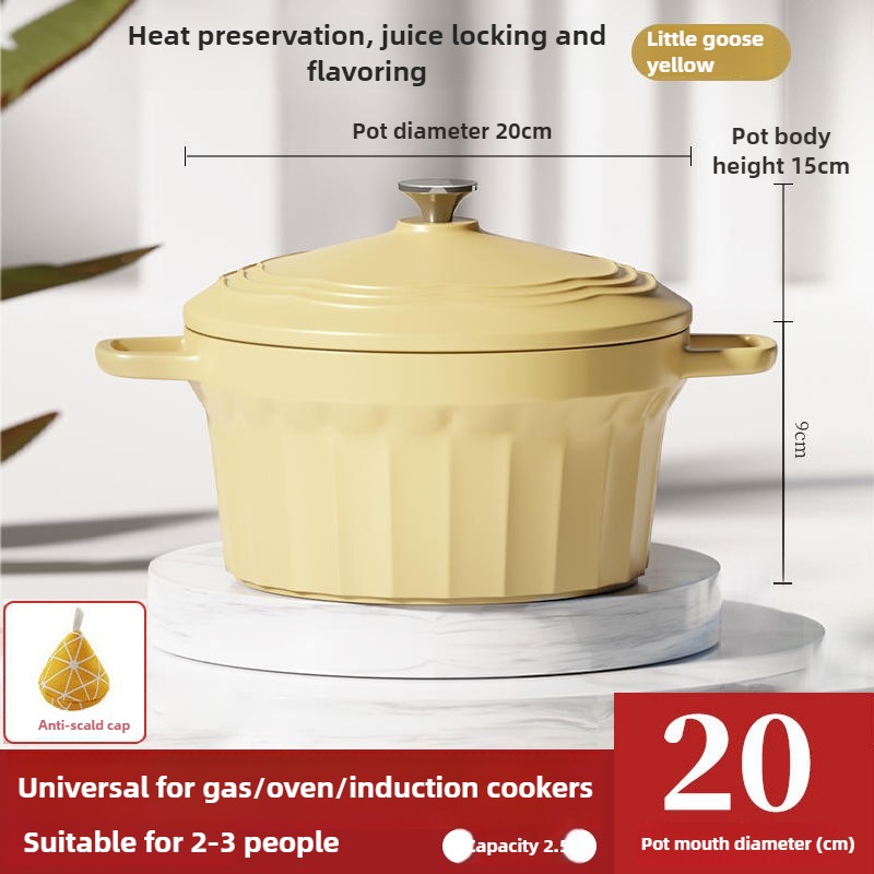 Petite oie jaune 20 cm (livrée avec chapeau anti-brûlure)