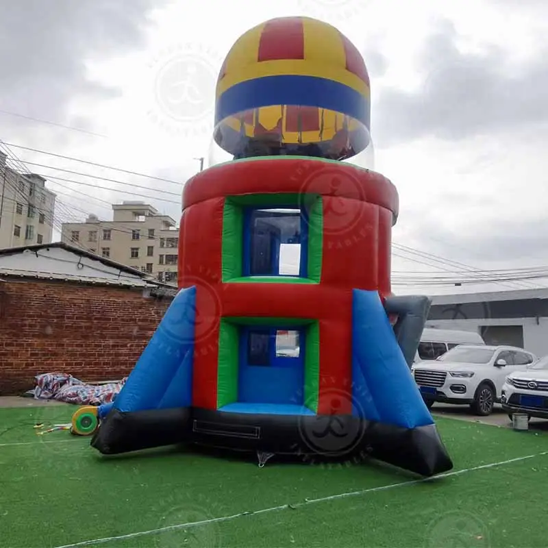 2023 desain baru anak-anak luar ruangan tempat bermain lompat permainan pantul istana tiup dengan permainan parasut untuk penyewaan pesta