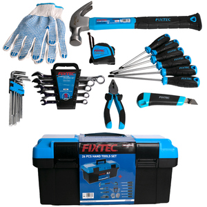 FIXTEC 26 ชิ้นชุดเครื่องมือช่างการประชุมเชิงปฏิบัติการฮาร์ดแวร์เครื่องมือบ้านพร้อมกล่องเครื่องมือพลาสติกสําหรับงานหนัก 17" - Product Image 1