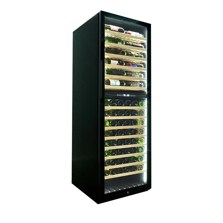 Vinho 120V Refrigerador Refrigerador Vino 459L Vermelho Refrigerador 200 Garrafas Compressor Wine Cooler
