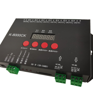 Fabrik preis SD-Karte LED-Controller 8 Ausgangs anschlüsse X 1024 Pixel-Steuerung K8000-CK RGB-LED-Pixel-Licht-SPI-Controller