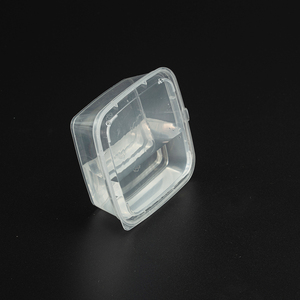 New Arrivals <strong>1</strong> <strong>2</strong> 3 <strong>4</strong> OZ Disposable Clear Pp Portion Square Container Sauce Plastic <strong>Cup</strong> With Hinged Lid - Product Image 3