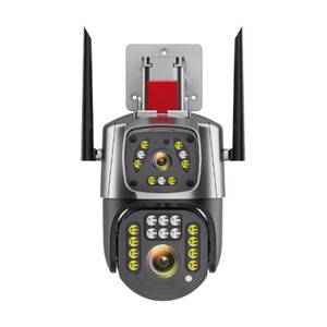 Lente dual inteligente IP Wifi CCTV reflector Cámara detección de movimiento Registro de voz Pan-Tilt-Ptz uso en interiores compatible con tarjeta de memoria 4G - Product Image 1