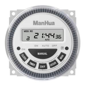 Manhua MT619HPV16A時計とバッテリーを備えた12VDCデジタルプログラマブルタイマー - Product Image 1