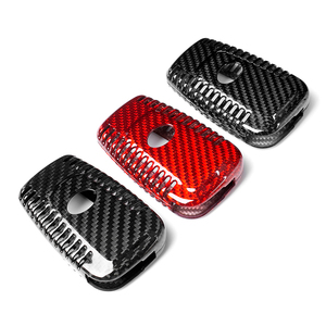 ปลอกหุ้มกุญแจคาร์บอนไฟเบอร์แท้เหมาะสำหรับโตโยต้า RAV4 Camry Highlander Corolla Avalon C-HR Prius GT86 Smart Key - Product Image 2