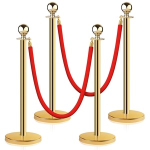 Vàng giao thông đứng thép không gỉ kiểm soát đám đông hàng đợi cực rào cản stanchions thảm đỏ cực cho giao thông rào cản & cảnh báo - Product Image 4
