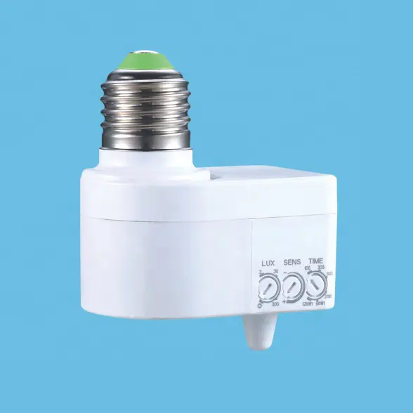 Capteur de mouvement humain à micro-ondes Flexible Auto ST751 Support de lampe E27 Capteur de lumière LED