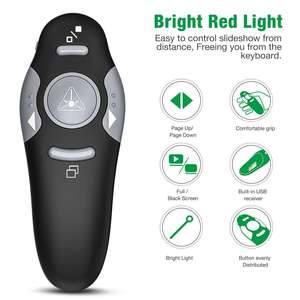 2,4 GHz Wireless PPT Laser Demonstrator Clicker Powerpoint Demo RF Fernbedienung Roter Laserpointer USB-Stift - Product Image 3