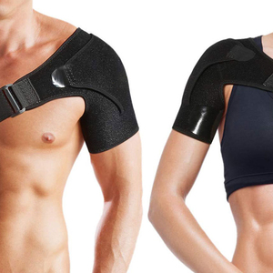 Neoprene vai Cú đúp thể thao có thể điều chỉnh nén vai Cú đúp OEM Logo bảo vệ vai hỗ trợ cho chấn thương - Product Image 3