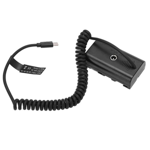 类型C至NP F550弹簧电源线摄像机虚拟电池电源适配器，用于显示器补光摄影配件 - Product Image 1
