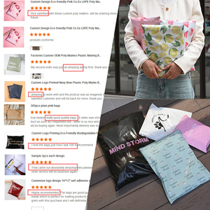 Eco Friendly Poly Bag Shipping Bags <strong>Designer</strong> Poly Mailers for <strong>Usps</strong> Clothes Plastic Mailing Custom Logo Printing Screen Printing - Product Image 3