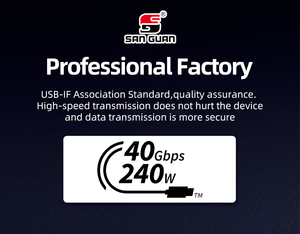 Dahili Emarker çip 8K 48V 5A PD240w USB4.0 kablosu hızlı şarj kablosu USB C C kablosu - Product Image 5