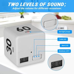 Küchen timer Kids Timer Cube Timer 15, 20,30 und 60 Minuten für Time Management (weiß) Workout Timer mit angepasster Lautstärke