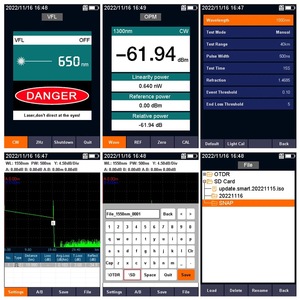 MINI OTDR Optical Time <strong>Domain</strong> Reflectometer 1310nm 1550nm 1610nm with Live <strong>Test</strong> OPM VFL OLS Optical Cable Repair Tool - Product Image 5
