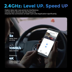 Cámara de salpicadero de espejo retrovisor DVR para coche WiFi de doble canal 4K de alta definición con grabación en bucle G-Sensor y conectividad WiFi