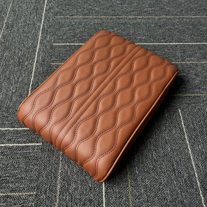 AM3 Car Arm Rest PU Leather Memory Foam Cushion Armrest Pad Center Console Organizer Hand Rest Pillow Armrest - Product Image 5