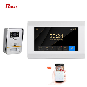 Sistema de intercomunicador con 4 monitores, estación exterior, teléfono de puerta, citofono, portero, 4 cables, villa, vídeo - Product Image 6