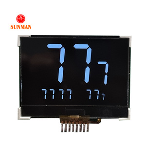 Prezzo a buon mercato personalizzato 5v 3v mono va negativo schermo senza controller cog 7 segmento 7 segmento display lcd con retroilluminazione per la temperatura