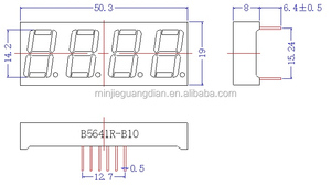 Sieben-Segment-LED-Anzeige weiße Farbe 4-stelliges LED-Modul